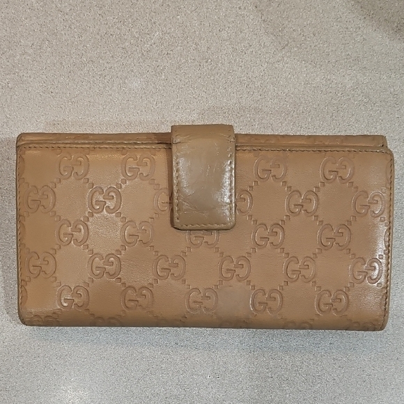 Gucci Tan Leather Wallet with GG Monogram - Picture 9 of 9
